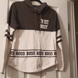 Long sleeve hoodied shirt